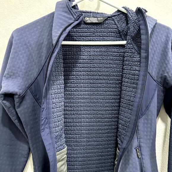 Outdoor Research Women's XS Navy Vigor Plus Fleece Jacket Full Zip Up Gorpcore - Picture 3 of 7
